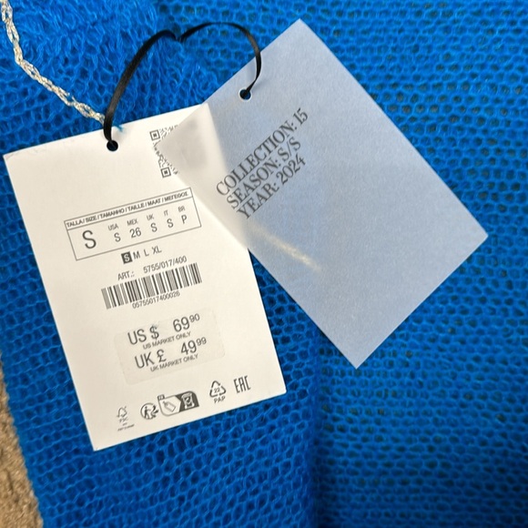 Zara women Wool Blend Openwork Knit Sweater Limited Edition. Size Small. NWT! - Picture 8 of 8